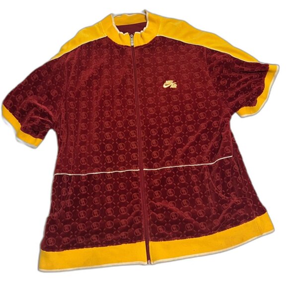 Men’s Nike Maroon and Yellow Zip-Up Shirt - Picture 1 of 7